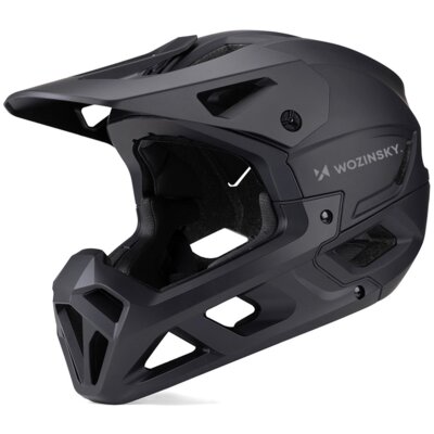 Kask rowerowy WOZINSKY HT-58CL Czarny Full Face MTB (rozmiar L)