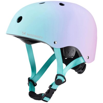 Kask rowerowy WOZINSKY HT-38GRM Niebiesko-fioletowy dla Dzieci (rozmiar M)