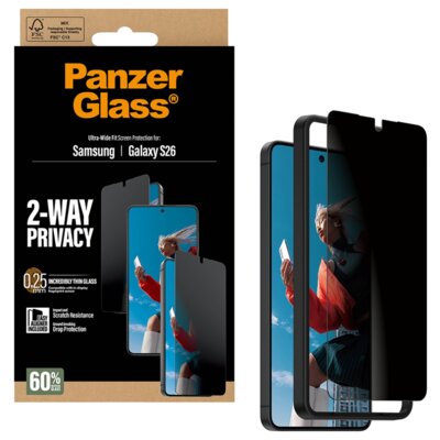 Szkło prywatyzujące PANZERGLASS Safe Ultra-Wide Fit EasyAligner do Samsung Galaxy S26