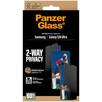 Szkło prywatyzujące PANZERGLASS Safe-Wide Fit Easyaligner do Samsung Galaxy S26 Ultra
