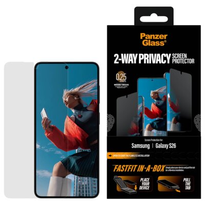 Szkło prywatyzujące PANZERGLASS Safe Ultra-Wide Fit FastFit do Samsung Galaxy S26