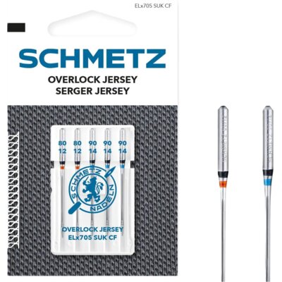 Igła półpłaska SCHMETZ Serger Jersey ELX705 SUK CF VZS Mix (5 szt.)