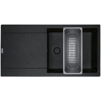 Zlewozmywak jednokomorowy z ociekaczem FRANKE Maris MRG 611-97 XL 114.0743.093 Onyx 50x97 + wkładka ociekowa