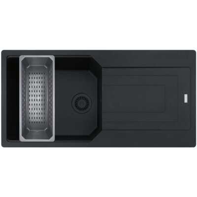 Zlewozmywak jednokomorowy z ociekaczem FRANKE Urban UBG 611-100 XL 114.0743.102 Onyx 50x100 + wkładka ociekowa