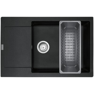 Zlewozmywak jednokomorowy z ociekaczem FRANKE Maris MRG 611-78 XL 114.0741.975 Onyx 50x78 + wkładka ociekowa