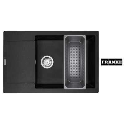 Zlewozmywak jednokomorowy z ociekaczem FRANKE Maris MRG 611-78 XL 114.0741.975 Onyx 50x78 + wkładka ociekowa
