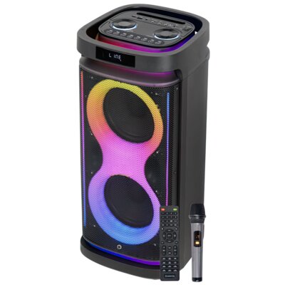 Power Audio MANTA HEKTOR, 160W, Bluetooth, Bateria 8 godzin, Bezprzewodowy mikrofon w zestawie, Wejście USB, Tuner FM