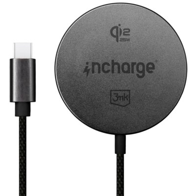 Ładowarka indukcyjna 3MK incharge Align Qi2.2 25W do Apple iPhone Czarny