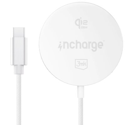 Ładowarka indukcyjna 3MK incharge Align Qi2.2 25W do Apple iPhone Biały