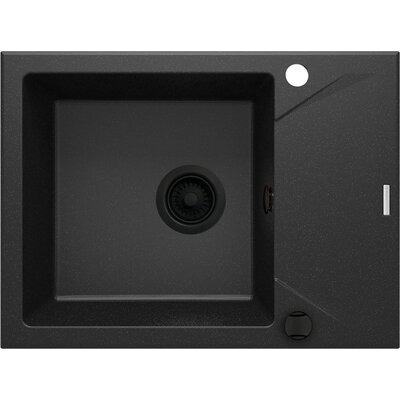 Zlewozmywak jednokomorowy z ociekaczem DEANTE Evora ZQJ G11A Grafitowy metalik 44x59