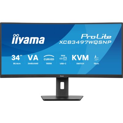 Monitor IIYAMA ProLite XCB3497WQSNP-B1 34" 3440x1440px 120Hz 0.4 ms [MPRT] Curved + Norton Small Business