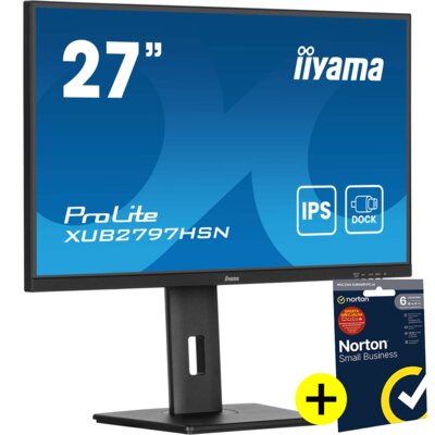 Monitor IIYAMA ProLite XUB2797HSN-B2 27" 1920x1080px IPS 100Hz 1 ms [MPRT] + Norton Small Business