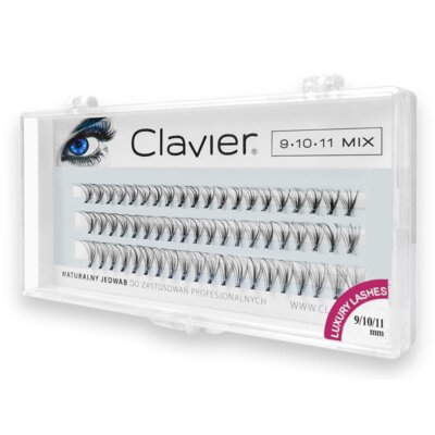 Rzęsy CLAVIER Kępki Classic Mix 9/10/11 mm (60 sztuk)