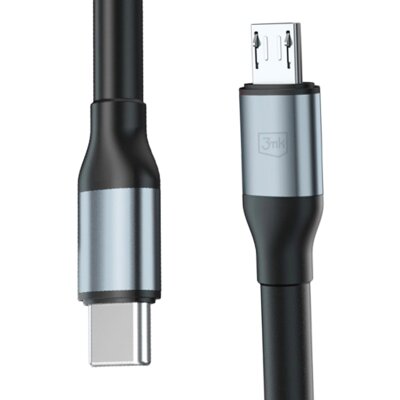 Kabel USB-C - Micro USB 3MK Hyper Cable N-Series 10W 3 m Czarny
