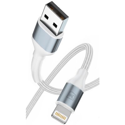 Kabel USB - Lightning 3MK Hyper Cable N-Series 12W 1 m Biały