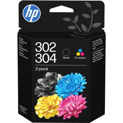 Zestaw tuszów HP 302/304 Ink Kolorowy 2 ml, Czarny 2 ml B82L1AE