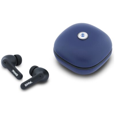 Słuchawki dokanałowe BMW Leather Metal Logo ANC Granatowy