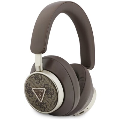 Słuchawki nauszne GUESS 4G Triangle Logo Bluetooth ENC Brązowy