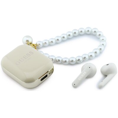Słuchawki douszne GUESS Pearl Strap Beżowy