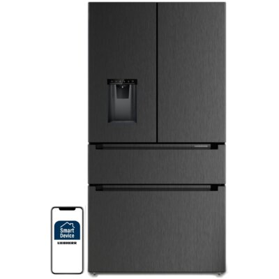 Lodówka LIEBHERR Plus MBbsdi 9528 Side by Side No Frost 180.5cm Czarna stal Dozownik wody Kostarka lodu