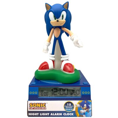 Zabawka budzik z lampką nocną KIDS EUROSWAN Sonic The Hedgehog 3D SNC3023M
