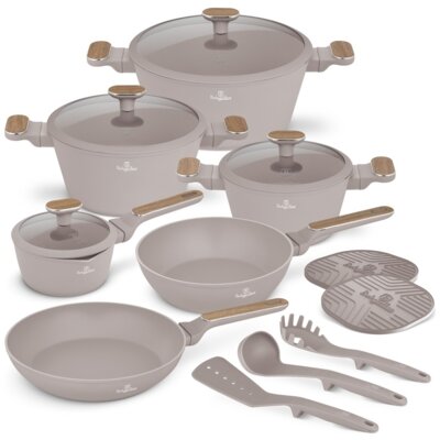 Zestaw garnków BERLINGER HAUS Taupe Nordic BH-8344 (15 elementów)