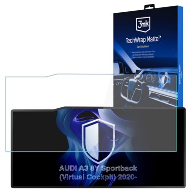 Folia ochronna 3MK TechWrap Matte Center Display do Audi A3 8Y Sportback (Virtual Cockpit) 2020-