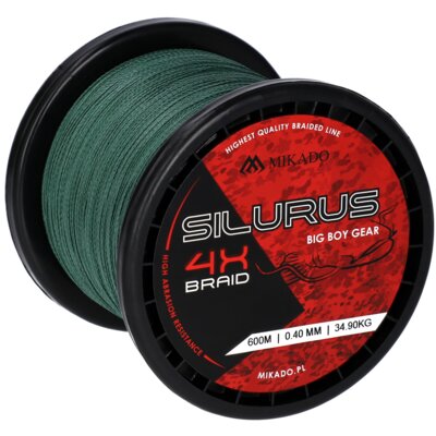 Plecionka MIKADO Silurus 4 x Braid 0.35 mm / 600 m Zielony