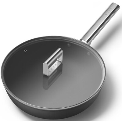 Patelnia wok SMEG WOF3002BLM 30 cm ceramiczna powłoka nieprzywierająca, beztłuszczowa, do piekarnika
