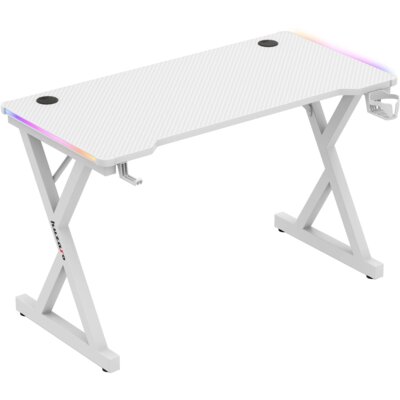 Biurko gamingowe HUZARO Hero 2.3 RGB Biały