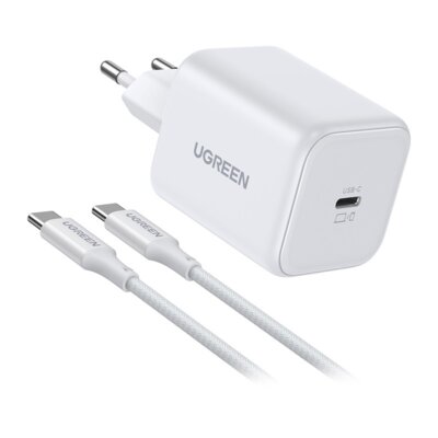Ładowarka sieciowa UGREEN X524 45W GaN Biały ładowarka do telefonu USB-C + kabel
