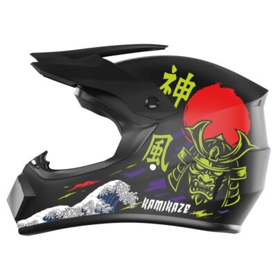 Kask KAMIKAZE Katana Czarny Full Face (rozmiar L)