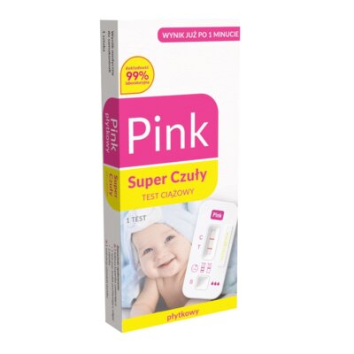 Test ciążowy PINK Super Czuły (1 sztuka)
