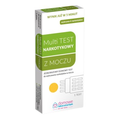 Test narkotykowy DOMOWE LABORATORIUM Multi z moczu (1 sztuka)