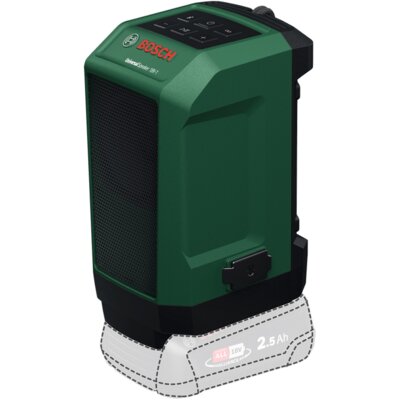 Głośnik mobilny BOSCH UniversalSpeaker 18V-1 06039G5000 Zielono-czarny