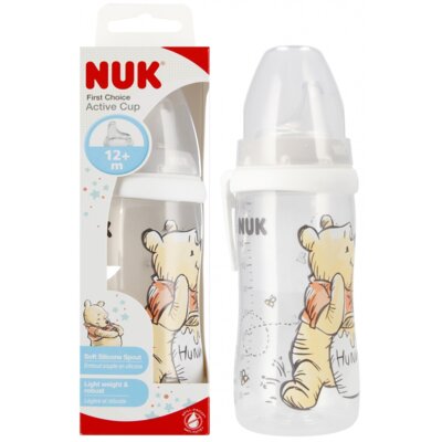 Butelka NUK 10751101 Active Cup Kubuś 300 ml Popielaty