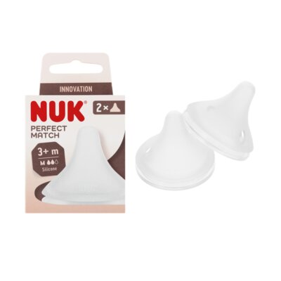 Smoczek NUK Perfect Match 3-6 m Przezroczysty (2 sztuki)