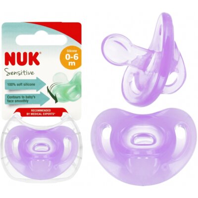 Smoczek NUK Sensitive 10729139 0-6 m Fioletowy