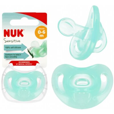 Smoczek NUK Sensitive 10729139 0-6 m Zielony