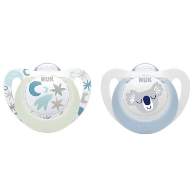 Smoczek NUK Star Day & Night 10175287 0-6 m (2 sztuk)