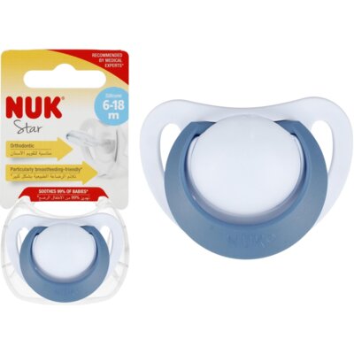 Smoczek NUK Star 6-18 m Niebieski