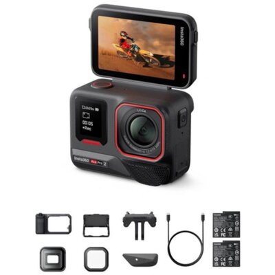 Kamera sportowa INSTA360 Ace Pro 2 Flash Videography Bundle Limited Edition, Podwójne wsparcie AI, filmy 8K 30FPS, Wi-Fi, Bluetooth