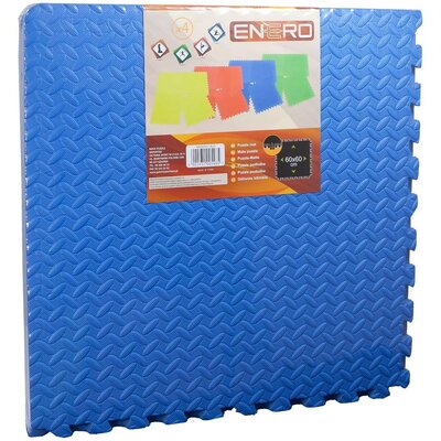 Mata piankowa ENERO Puzzle 60 x 60 cm (4 elementy) Niebieski