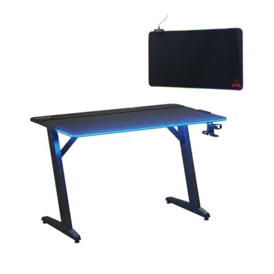 Biurko gamingowe MAD DOG GD100K Czarny + Podkładka MAD DOG GMPR702 RGB XXL