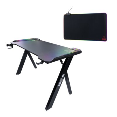 Biurko gamingowe MAD DOG GD140L + Podkładka MAD DOG GMPR702 RGB XXL