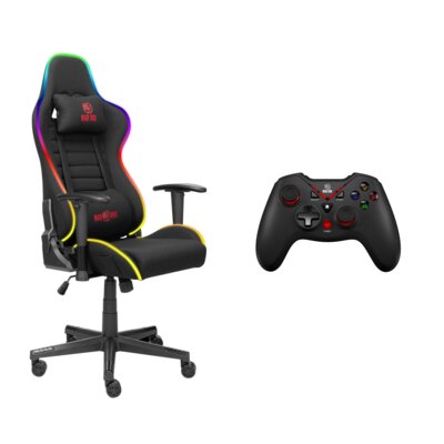 Fotel gamingowy MAD DOG GCH800 RGB Czarny + Kontroler MAD DOG GC500
