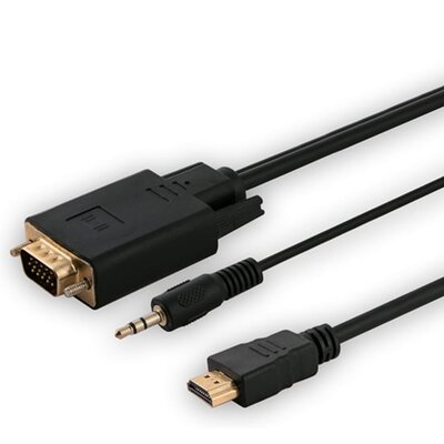 Kabel HDMI - VGA/Jack 3.5mm SAVIO CL-104 1.8 m