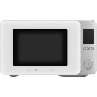 Kuchenka mikrofalowa SMEG Collezione MOC02WHMEU 2100W średnica 28 cm pojemność 27L Technologia Inverter Auto Defrost Quick Start Biały
