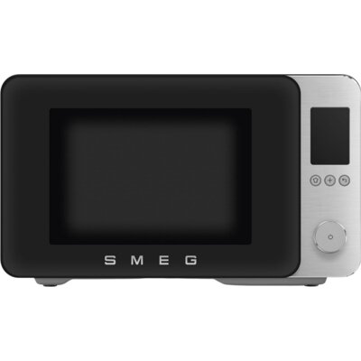 Kuchenka mikrofalowa SMEG Collezione MOC02BLMEU 2100W średnica 28 cm pojemność 27L Technologia Inverter Auto Defrost Quick Start Czarny