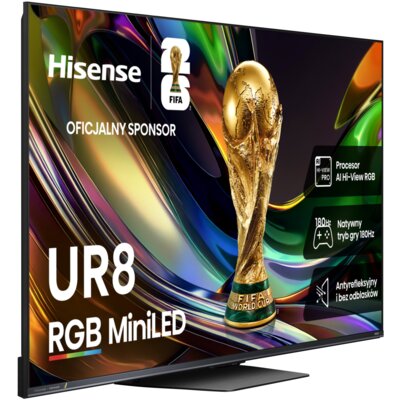 Telewizor HISENSE 85UR8S 85" RGB 4K 180 Hz VRR VIDAA Dolby Atmos Dolby Vision HDMI 2.1